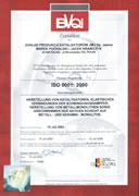 ISO certyficate (DE)